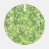 Ornement En Verre Feuilles exotiques : Aquarelle transparente (Verso)