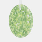 Ornement En Verre Feuilles exotiques : Aquarelle transparente (Avant gauche)