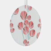 Ornement En Verre Feuilles tropicaux : Motif créatif à main (Avant droite)