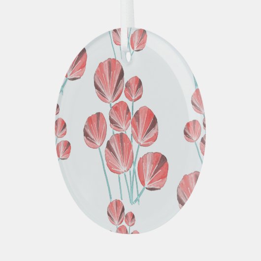 Ornement En Verre Feuilles tropicaux : Motif créatif à main (Avant gauche)