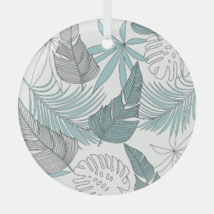 Ornement En Verre Feuilles tropicaux : une tendance transparente