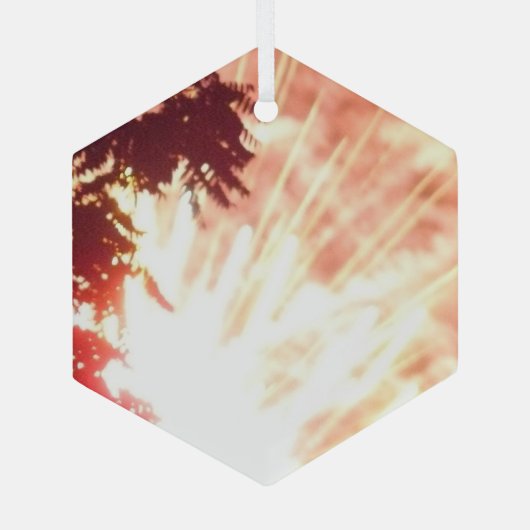 Ornement En Verre Feux d'artifice 12 hexagone en verre (Verso)