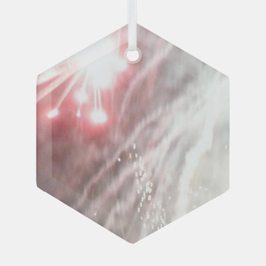 Ornement En Verre Feux d'artifice 14 hexagone en verre (Recto)