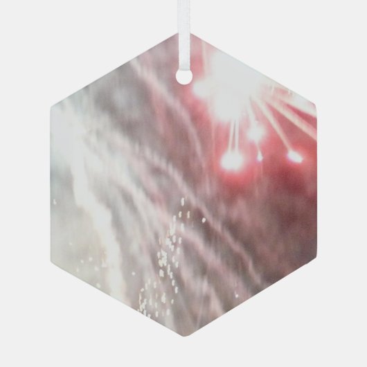 Ornement En Verre Feux d'artifice 14 hexagone en verre (Verso)