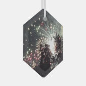 Ornement En Verre Feux d'artifice 18 hexagone en verre (Avant droite)