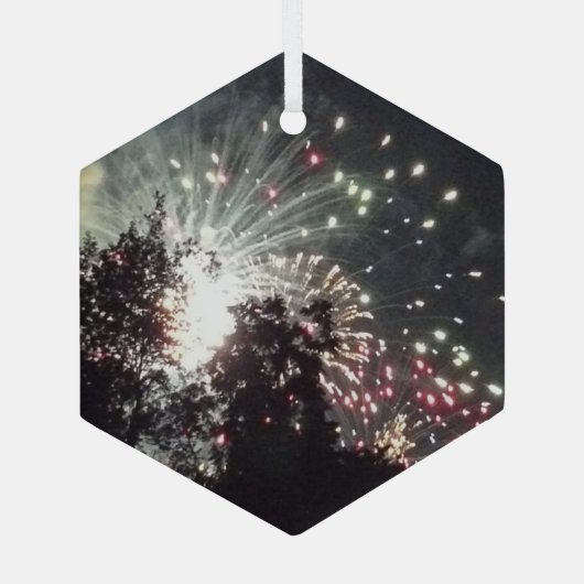 Ornement En Verre Feux d'artifice 18 hexagone en verre (Verso)