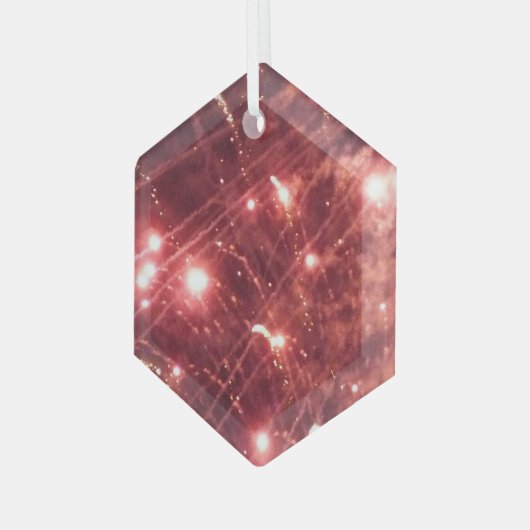 Ornement En Verre Feux d'artifice 3 hexagone en verre (Avant gauche)