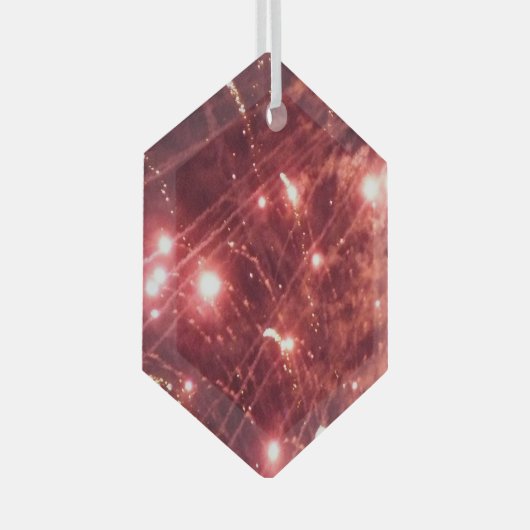 Ornement En Verre Feux d'artifice 3 hexagone en verre (Avant droite)