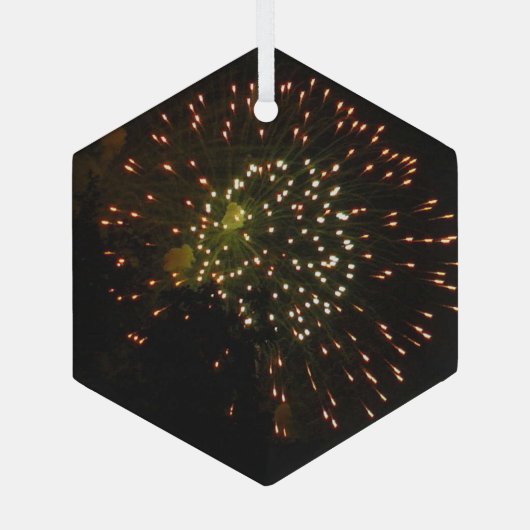 Ornement En Verre Feux d'artifice 4 hexagone en verre (Verso)