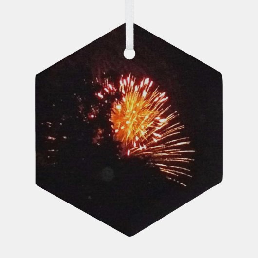 Ornement En Verre Feux d'artifice 8 hexagone en verre (Verso)