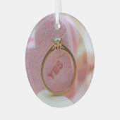 Ornement En Verre Fiançailles de bague diamant (Avant gauche)