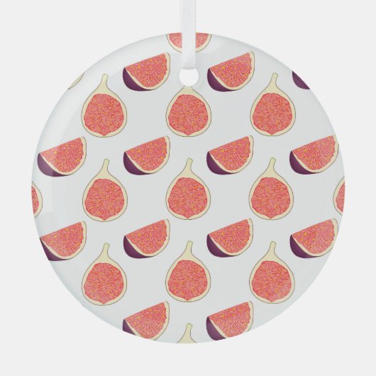 Ornement En Verre Fig mauve : motif coloré (Recto)