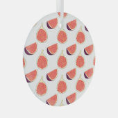 Ornement En Verre Fig mauve : motif coloré (Avant droite)