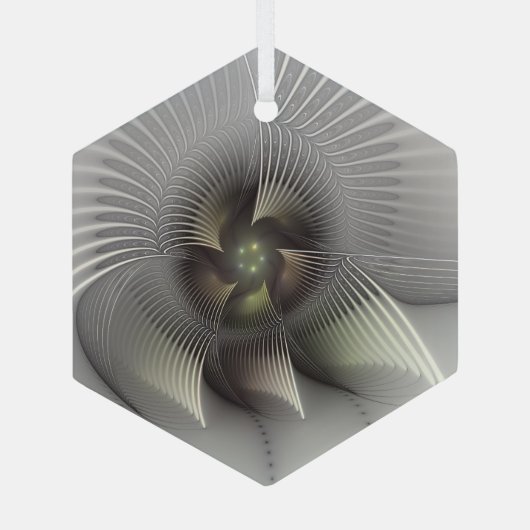 Ornement En Verre Figure frappante, Art Fractal Abstrait moderne (Verso)