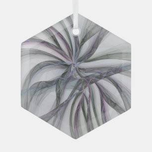 Ornement En Verre Filigree Motions Moderne Abstrait Fractal Balançan