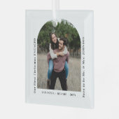 Ornement En Verre First Christmas Engaged Couples Photo Arch (Avant gauche)