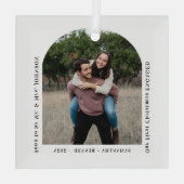 Ornement En Verre First Christmas Engaged Couples Photo Arch (Verso)