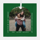 Ornement En Verre First Christmas Engaged Couples Photo Arch (Verso)