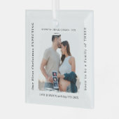 Ornement En Verre First Christmas Expecting Pregnancy Announcement (Avant gauche)