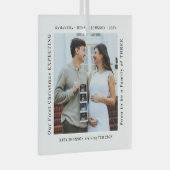 Ornement En Verre First Christmas Expecting Pregnancy Announcement (Avant droite)