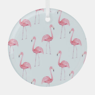 Ornement En Verre Flamant rose aquarelle, pastel arrière - plan sans