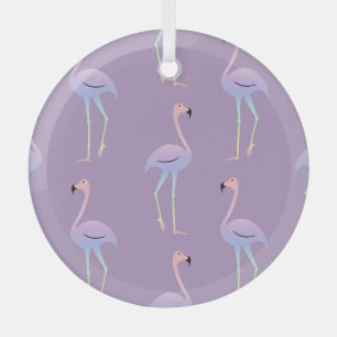 Ornement En Verre Flamant rose Arc-en-ciel : Motif coloré sans coutu