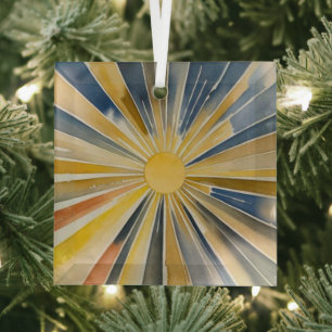 Ornement En Verre Flare solaire aquarelle