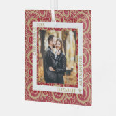 Ornement En Verre Flèches d'or Photo Cranberry (Avant gauche)