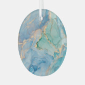 Ornement En Verre Flèches métalliques : Art Abstrait des fluides (Avant gauche)