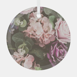 Ornement En Verre Fleur de bouquet, filtre vintage, beau fond