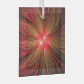 Ornement En Verre Fleur fractale de fansy rouge (Avant droite)