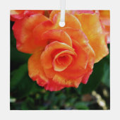 Ornement En Verre Fleur rose orange (Verso)