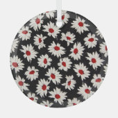 Ornement En Verre Fleurs Abstraites, motif d'aquarelle d'art. (Recto)