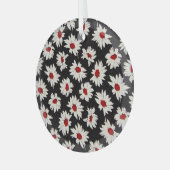 Ornement En Verre Fleurs Abstraites, motif d'aquarelle d'art. (Avant gauche)