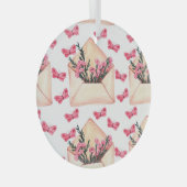 Ornement En Verre Fleurs d'aquarelle dans les enveloppes : motif tra (Avant droite)