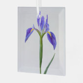 Ornement En Verre Fleurs | Fleur Iris Violet (Avant gauche)