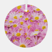 Ornement En Verre Fleurs Jaunes Roses Arrière - plan sans couture (Verso)