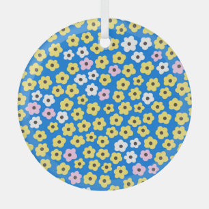 Ornement En Verre Fleurs mignonnes : motif de dessin animé sans soud