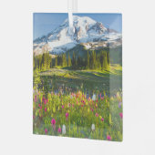 Ornement En Verre Fleurs | Mt. Rainier Fleurs sauvages (Avant gauche)