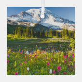 Ornement En Verre Fleurs | Mt. Rainier Fleurs sauvages (Verso)