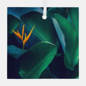 Ornement En Verre Fleurs | Oiseau du paradis (Verso)