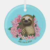 Ornement En Verre Fleurs roses parentes (Recto)