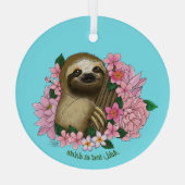 Ornement En Verre Fleurs roses parentes (Verso)