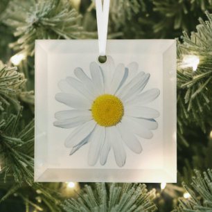 Ornement En Verre Fleurs   Taille unique