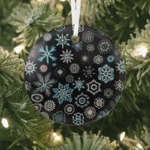 Flocons de neige bleus de Noël
