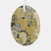 Ornement En Verre Floral Ethnique : Texture Créative De Paisley. (Avant gauche)