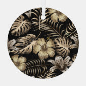 Ornement En Verre Floral Motif sans couture avec Feuilles. (Verso)