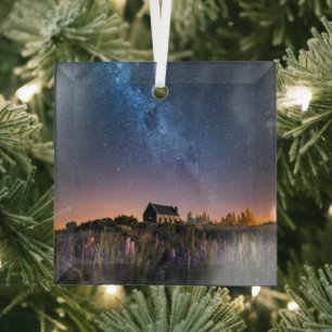 Ornement En Verre Flowers (homonymie)   Lupines Blooming Lake Tekapo