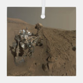 Ornement En Verre Forage Mars Curiosity Red Martian Paysage (Verso)