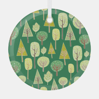 Ornement En Verre Forêt d'été : Conception inspirée par la nature
